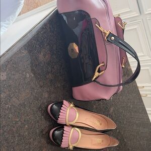 Elegant Pink and Black Women's Shoes